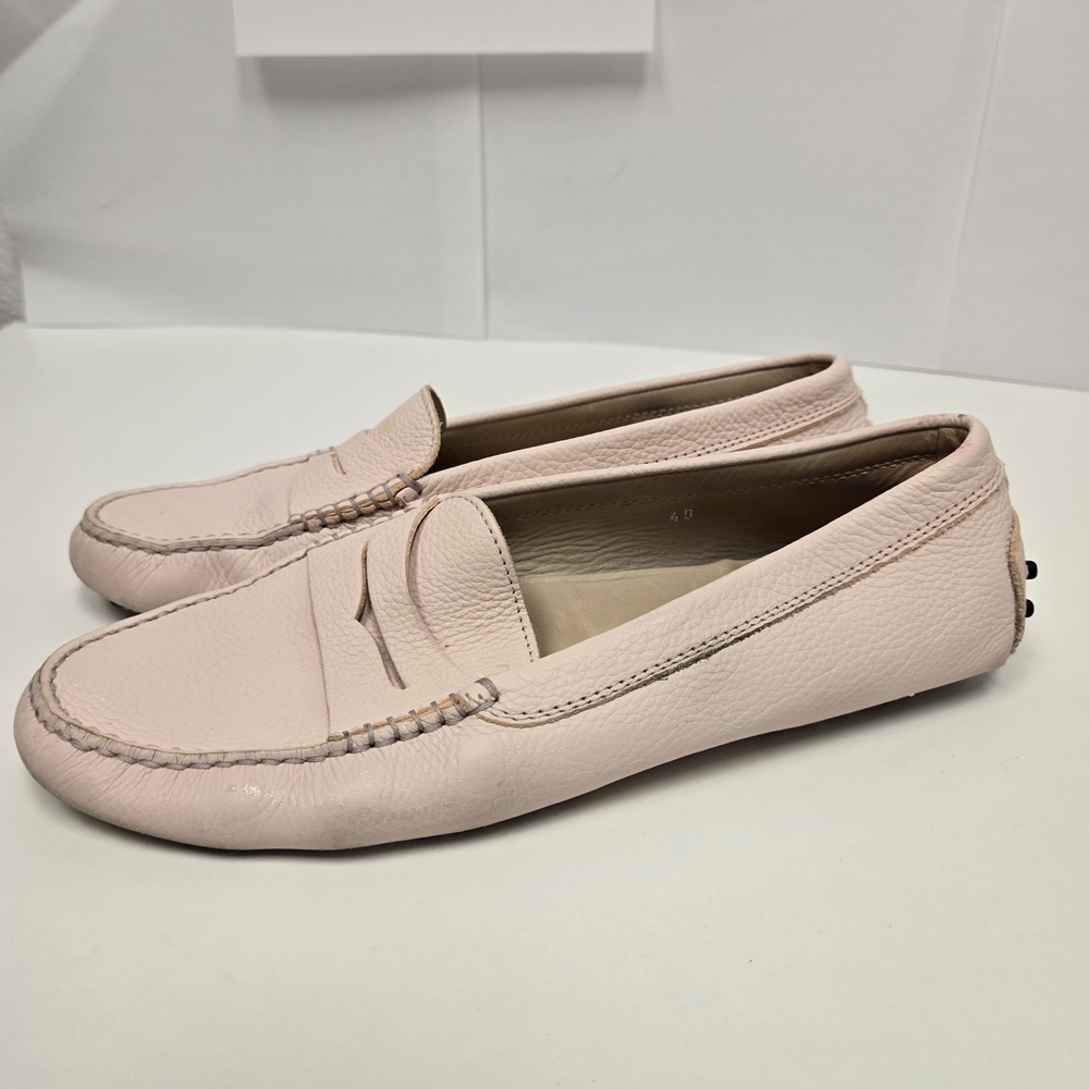 Tod’s Pink Leather Gommino Driving Loafers | Women’s Size 8.5 | Italian Designer